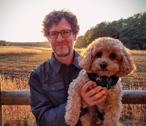 Michael Reed and his dog