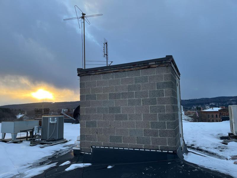 staircase hut on roof